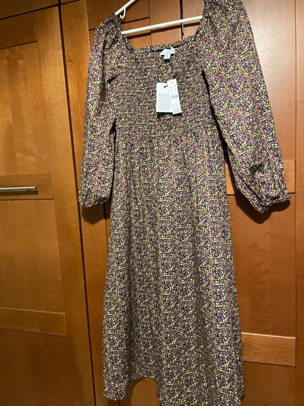 J.Crew Organic Cotton Daydream Midi Dress in Liberty® Busy Izzy Fabric Sz M